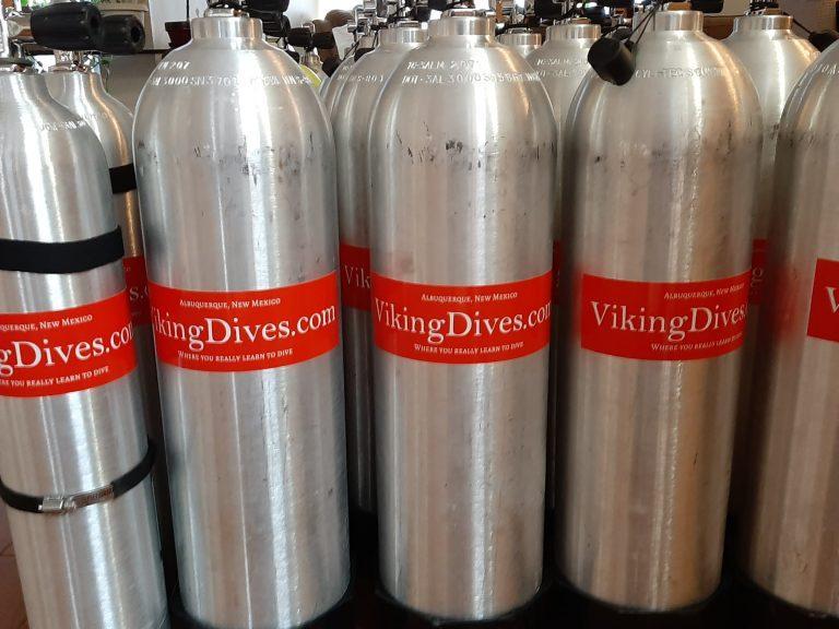 Viking Dives labeled tanks